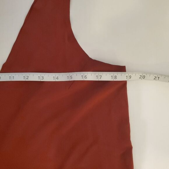 Athleta Women's Jumpsuit Medium Petite Burgundy Sarasota Wide Leg Sleeveless - Picture 11 of 15